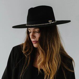 Raine Wide Brim Fedora, GIGI PIP, S/M 57